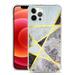 Case for Apple iPhone 11 (6.1 ) Marble Pattern Design Electroplated Hybrid ShockProof TPU Protective Stylish Phone Cover for iPhone 11 by Xpm - Gray Black Marble