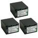 Kastar 3-Pack NP-FV100 Battery 7.2V 5750mAh Replacement for Sony HDR-TD20 HDR-TD30 HDR-XR150 HDR-XR155 HDR-XR160 HDR-XR260 HDR-XR350 HDR-XR350VE HDR-XR550 NEX-VG10 NEX-VG20 Camcorder