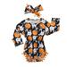 Fanvereka Baby Girl Halloween Outfit Pompom Tassel Bodysuit with Headband