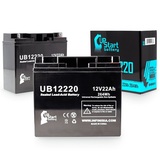 2x Pack - Compatible Belkin F6B750-AVR Battery - Replacement UB12220 Universal Sealed Lead Acid Battery (12V 22Ah 22000mAh T4 Terminal AGM SLA)