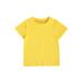 Cotton Children s Solid Cotton Casual T-shirt Unisex Short Sleeve Round Neck Top Simple and Classic Item for Summer Wear 6M-5Y