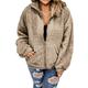 CUE AIR Women s Fleece Zip Coats Long Sleeve Winter Warm Outerwear Jacket with Pockets