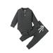 Infant Baby Girl Boy Clothes Knit Button Romper Top Pants Set 2Pcs Baby Fall Winter Bodysuit