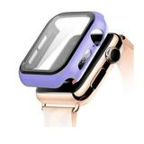 Apple Watch Case Series 3/2/1 for 42 mm with Built-in Tempered Glass Screen Protector (All Watch Series) Guard Bumper Full coverage Cover for Apple Watch Case Color Purple