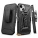 Xpression Cover for T-Mobile Revvl 6 5G Hybrid Belt Clip Holster with Built-in Kickstand Heavy Duty Protective Shock Absorption Armor Phone Case - Black