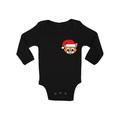 Awkward Styles Ugly Christmas Baby Outfit Bodysuit Xmas Santa Cat Baby Romper Pocket Print