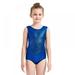 Girls Leotards Gymnastic Dance Onesies Ballet Tank Sleeveless Colorful Shiny Leotard for 5-14 Years