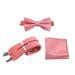 Mens Pre-tied Bow Tie Adjustable Stretch Suspender and Pocket Square Sets