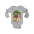 Awkward Styles Irish Day Bodysuit Pug in Green Hat Baby Romper Patrick s Day