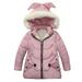 Rovga Toddler Girls Coats Toddler Kids Baby Warm Winter Snowsuit Jacket Outerwear Clothes Zipper Thick Removable Hooded Snow Wear Coat Outwear