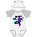 Inktastic Suicide Prevention I Wear Teal and Purple for My Papa Boys or Girls Baby Bodysuit