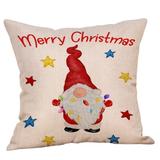 PhoneSoap Christmas Ornaments Doll Pillow Covers Santa Claus Pattern Pillowcase C