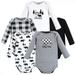 Hudson Baby Infant Boy Cotton Long-Sleeve Bodysuits Baby Bear Gray Black 5-Pack 6-9 Months