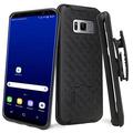 SOGA [Holster Combo Series] Slim Hard Armor Defender Protective Case with Belt Clip for Samsung Galaxy S8 PLUS Belt Clip - Black