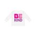 Inktastic Be Kind Logo in Pink and Purple Boys or Girls Long Sleeve Toddler T-Shirt