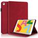 iPad 10.2 Case Folio Case for iPad 8th Gen / iPad 7th Gen Dteck Embossed Tree PU Leather Magnetic Flip Stand Case Auto Wake Sleep with Card Slots/Elastic Band/Stylus Loop Red