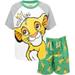 Disney Lion King Simba Toddler Boys T-Shirt and French Terry Shorts Outfit Set Toddler to Big Kid