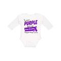 Inktastic I Wear Purple for my Great Grandma-Support Hope Cure Boys or Girls Long Sleeve Baby Bodysuit