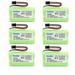 Kastar 6-Pack Battery Replacement for Panasonic KX-TG4000B Handset KX-TGA200 KX-TGA200B KX-TGA4000B KX-TGA400 KX-TGA400B KX-TGA420B Vtech VT-62-9116B Again & Again STB-956 Battery Biz B730