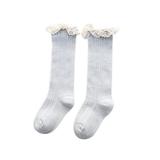 Gupgi Toddler Baby Girl Ruffle Lace Long Socks Mid Calf Socks