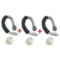 3X Replacement Same Size Earbuds Ear Tips + Ear Hook Loops + Foam Spare Fit Kit for Plantronics CS540 Savi W440 W740 W745 WH500 EarLoops EarHook Ear Bud Sleeve Part Size Small