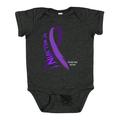 Inktastic Testicular Cancer Awareness We Will Win with Purple Ribbon Boys or Girls Baby Bodysuit