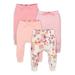 Modern Moments by Gerber Baby Girl Jogger Pants 4-Pack (Newborn-24 Months)