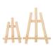 NUOLUX 2pcs Simple Desktop Tablet Phone Stands Wooden Foldable Mini Pics Frame Easels Tripods