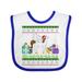 Inktastic Christmas Festive Unicorns Fa-La-La-La-La Boys or Girls Baby Bib