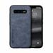 Dteck Luxury Leather Case for For Samsung Galaxy S9+ Ultra Slim Thin Imported Leather Magnetic Shockproof Rugged Case Blue For Samsung Galaxy S9+