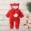 EQWLJWE Toddler Baby Boys Girls Color Plush Cute Bear Ears Winter Thick Keep Warm Jumpsuit Romper Girls Harness Holiday Clearance