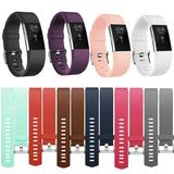 Fitbit Charge 2 Bands Replacement Sport Strap Accessories with Fasteners and Metal Clasps for Fitbit Charge 2 Wristband (Large Black)