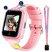 TOPCHANCES Smart Watch for Kids 4G Smartwatch for Boys Girls Touch Screen Smart Phone Watch with GPS Tracker Video Voice and Wi-Fi Calling Dual Cameras SOS Classroom Mode Games Pink