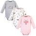 Hudson Baby Infant Girl Cotton Long-Sleeve Bodysuits Girl Fox 3-6 Months