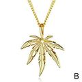 Fashion Maple Leaf Necklace Pendant Versatile Titanium Steel Men s Necklace Accessories B4V0