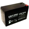 Compatible Digital Security Power864 - Option 2 Battery - Replacement UB1290 Universal Sealed Lead Acid Battery (12V 9Ah 9000mAh F1 Terminal AGM SLA) - Includes TWO F1 to F2 Terminal Adapters