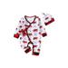 TheFound Newborn Infant Baby Girls Boys Christmas Romper Playsuit Deer Print Jumpsuit Hat Clothes