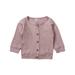 Bebiullo Baby Girl Knit Cardigan Button Down Knitwear Basic Knit Snap Jacket Sweater Coat