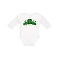 Inktastic St. Patrick s Day Clovers in Plaid Boys or Girls Long Sleeve Baby Bodysuit