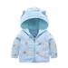 Konbeca Winter Down Coats for Kids Toddler Ears Hooded Down Jacket Boys Girls Thicken Warm Bear Hoods Outerwear Infant Cute Ear Zipper Solid Outfits Baby Jackets Blue 5-6 Years