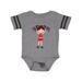 Inktastic Cheerleaders Girl With Brown Hair Red Uniform Girls Baby Bodysuit