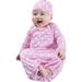 Baby Be Mine Newborn Gown and Hat Set Layette Romper Coming Home Outfit (Newborn 0-3 Months) Newborn baby Gown Baby Gown with Hat Baby Clothing