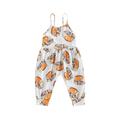 LWXQWDS Toddler Baby Girls Romper Football Leopard Print Sleeveless Strap Jumpsuit Bodysuit Kids Casual Clothes White 1-2 Years