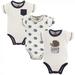 Touched by Nature Baby Boy Organic Cotton Bodysuits 3pk Hedgehog 3-6 Months