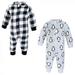 Hudson Baby Infant Boy Plush Jumpsuits Gray Penguin 12-18 Months