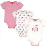 Hudson Baby Infant Girl Cotton Bodysuits 3pk Free Spirit Owl 12-18 Months