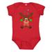 Inktastic Cute Christmas Reindeer with Red Nose Ornaments and Bow Tie Boys or Girls Baby Bodysuit