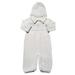 Christening Day Boys White Cotton Knit Longall w/ White Blue or Gold Cross and Hat