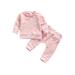 Baby 2PC Clothing Set Printed Long Sleeve Sweater with Printed Pants