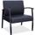 Lorell Big &amp; Tall Black Leather Guest Chair Metal in Black/Gray | 35.5 H x 24 W x 25 D in | Wayfair 68557